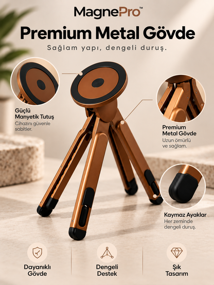 MagnePro™ 4'ü 1 Arada Manyetik Katlanabilir Alüminyum Stant & Tripod